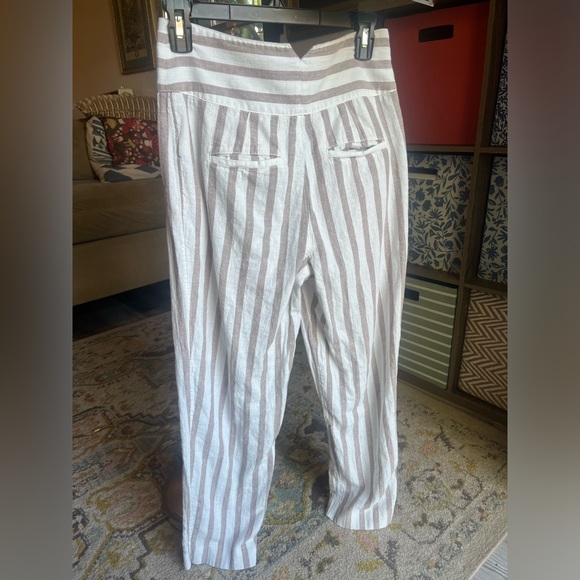 Anthropologie Oasis Striped Linen/cotten blend pants - Picture 11 of 13